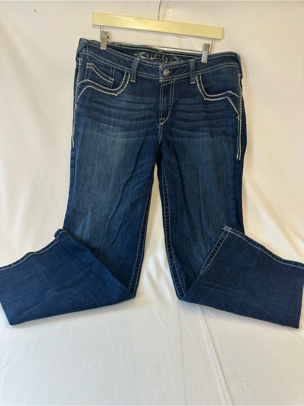 Ariat Dark Blue Bootcut Jeans with Contrast Stitching